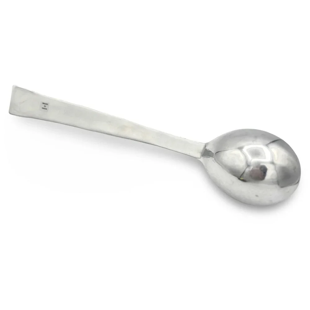 Towle Silversmiths Mother of Pearl Inlay Aluminum Salad Serving Spoon Silver MCM